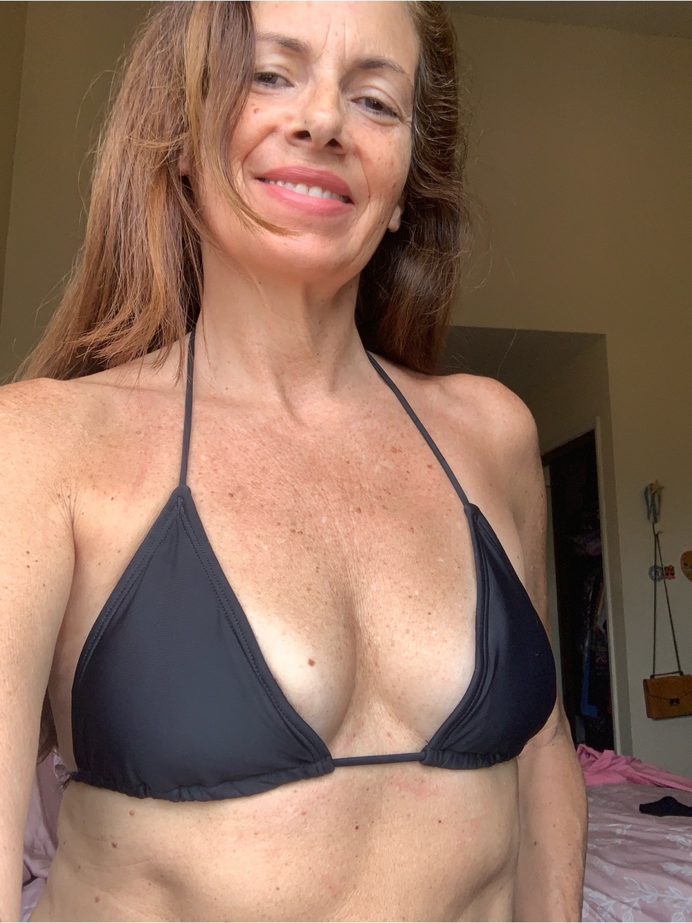 Madewell Black Triangle Halter Bikini Top